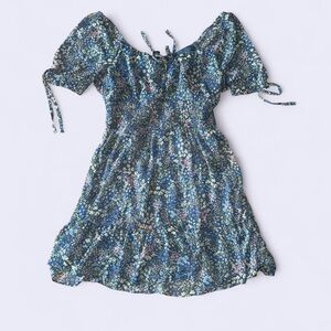 BCX Blue and White Floral Mini Dress